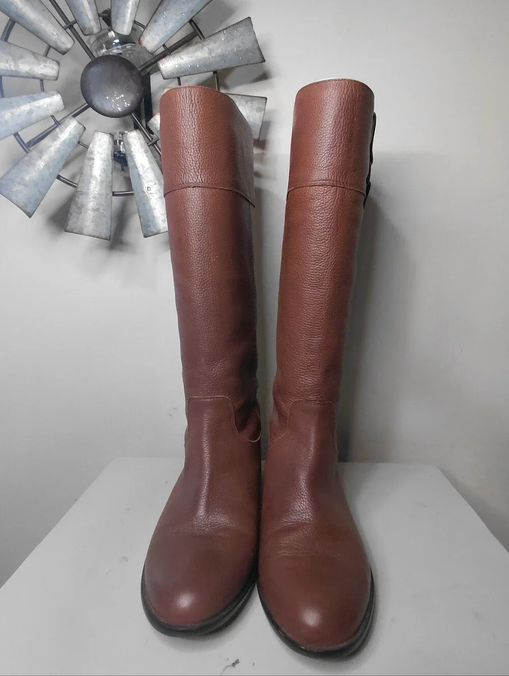 Banana Republic Brown Leather Knee High Riding Boots Size 6